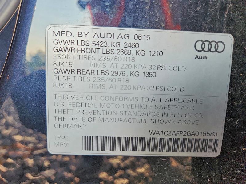 Продажа на аукционе авто 2016 Audi Q5, vin: WA1C2AFP2GA015583, номер лота: 67526776