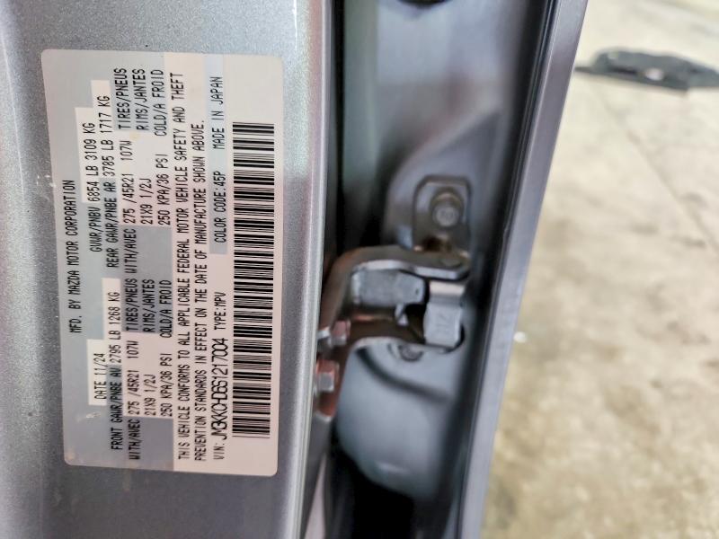 Aukcja sprzedaży 2025 Mazda Cx-90, vin: JM3KKCHD6S1217004, numer aukcji: 67496996