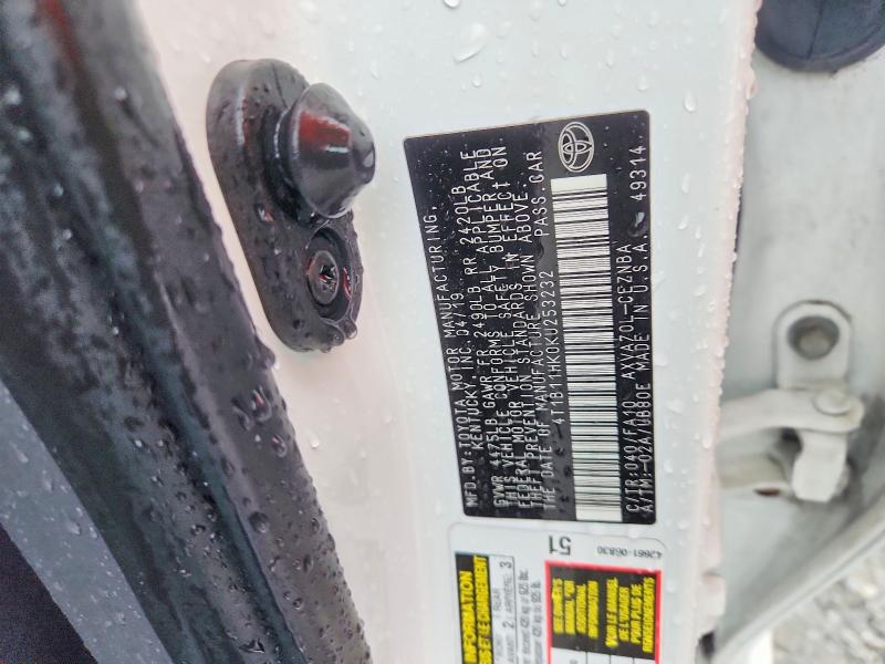 Продаж на аукціоні авто 2019 Toyota Camry, vin: 4T1B11HK0KU253232, номер лоту: 68982666