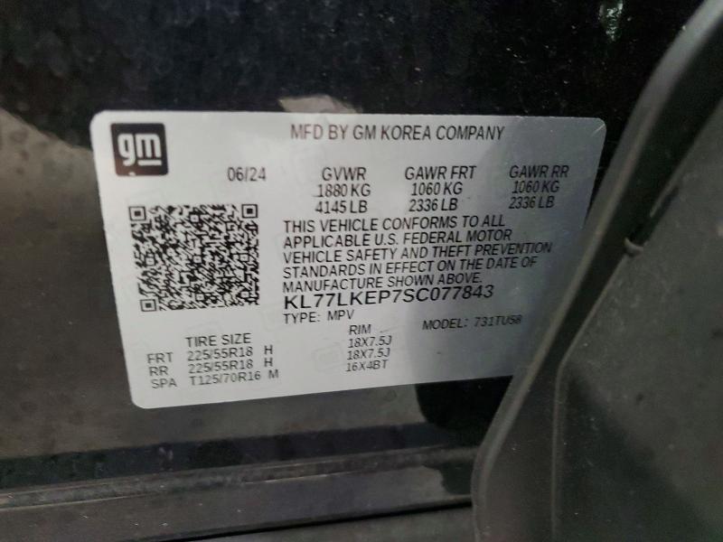 Aukcja sprzedaży 2025 Chevrolet Trax, vin: KL77LKEP7SC077843, numer aukcji: 70042926