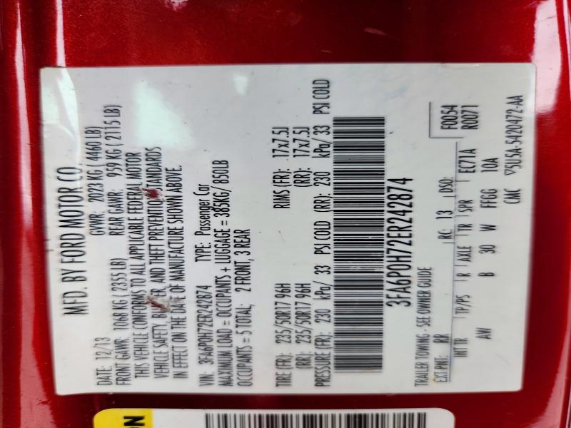 Продаж на аукціоні авто 2014 Ford Fusion, vin: 3FA6P0H72ER242874, номер лоту: 70271726