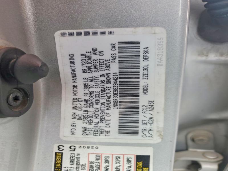 Продажа на аукционе авто 2008 Toyota Corolla, vin: 1NXBR30E98Z944214, номер лота: 70330066