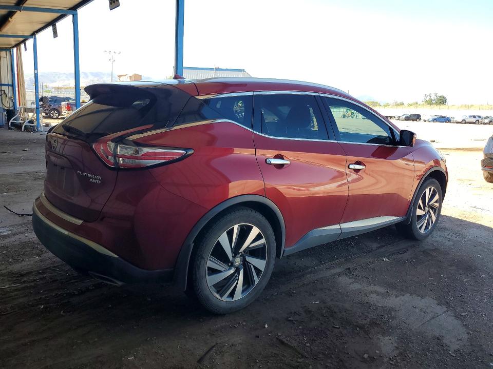 2015 Nissan Murano მანქანა იყიდება აუქციონზე, vin: 5N1AZ2MH8FN252897, აუქციონის ნომერი: 67576296