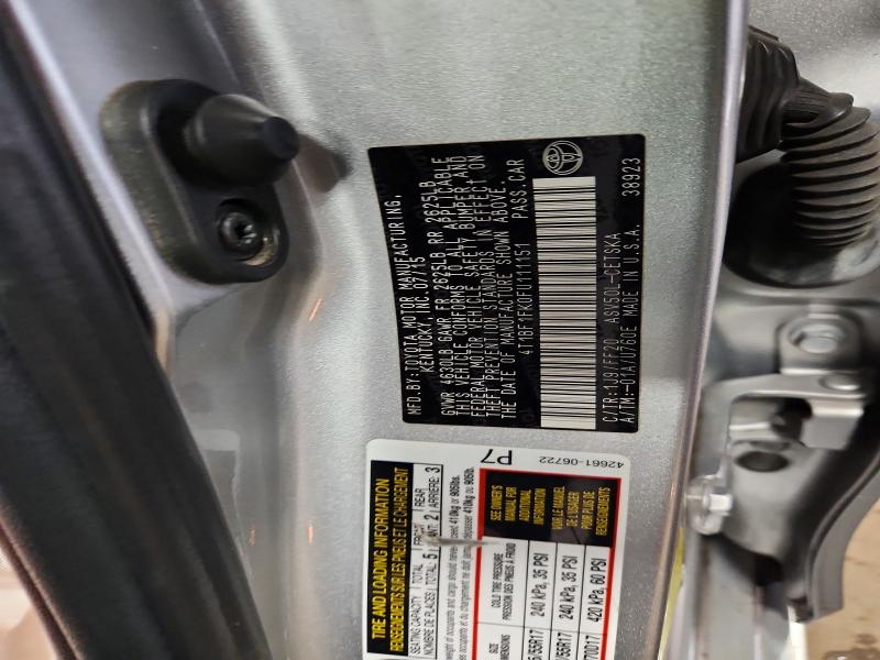 71100216 :رقم المزاد ، 4T1BF1FK0FU111151 vin ، 2015 Toyota Camry مزاد بيع