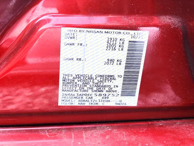 69326206 :رقم المزاد ، 1N4AL3AP0FC589752 vin ، 2015 Nissan Altima مزاد بيع