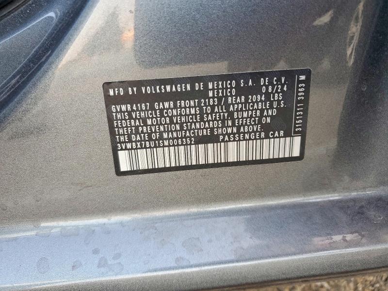 Продажа на аукционе авто 2025 Volkswagen Jetta, vin: 3VWBX7BU1SM006352, номер лота: 67810936