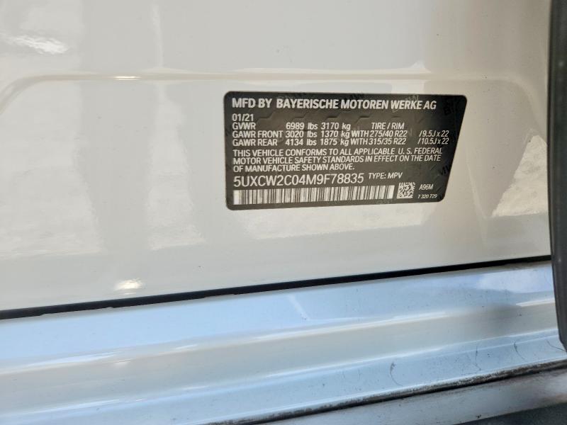 Aukcja sprzedaży 2021 Bmw X7, vin: 5UXCW2C04M9F78835, numer aukcji: 67984306