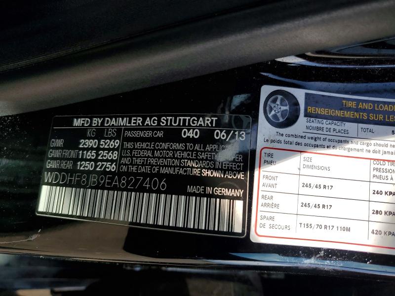 Продажа на аукционе авто 2014 Mercedes-benz E, vin: WDDHF8JB9EA827406, номер лота: 68512356