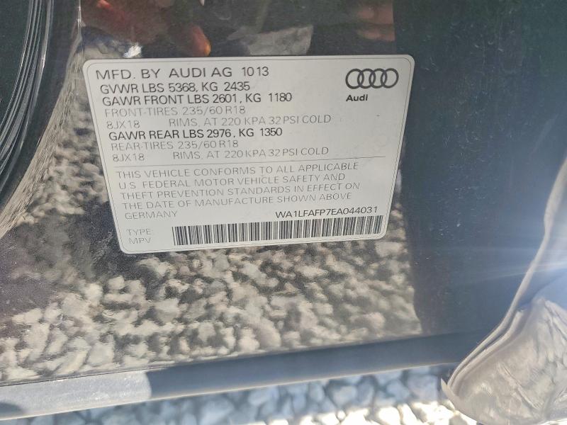Продажа на аукционе авто 2014 Audi Q5, vin: WA1LFAFP7EA044031, номер лота: 69598246