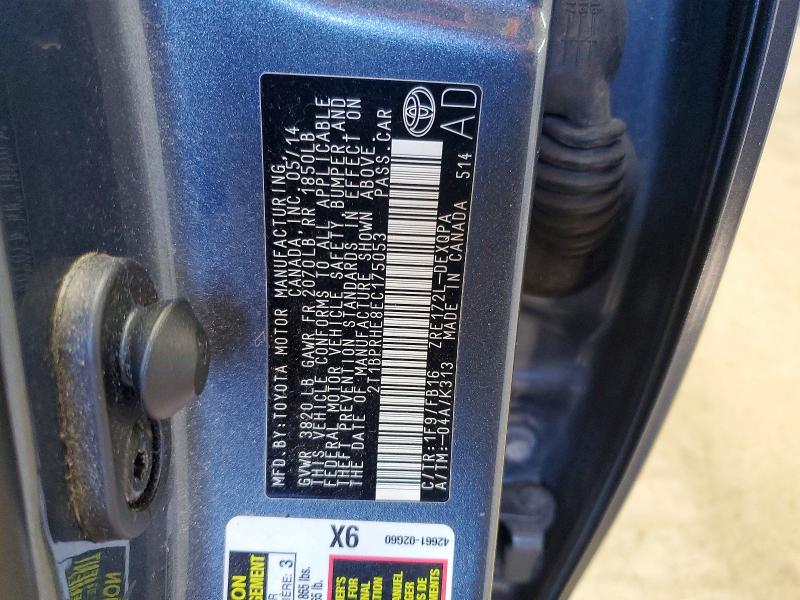 Продаж на аукціоні авто 2014 Toyota Corolla, vin: 2T1BPRHE8EC175053, номер лоту: 69871046