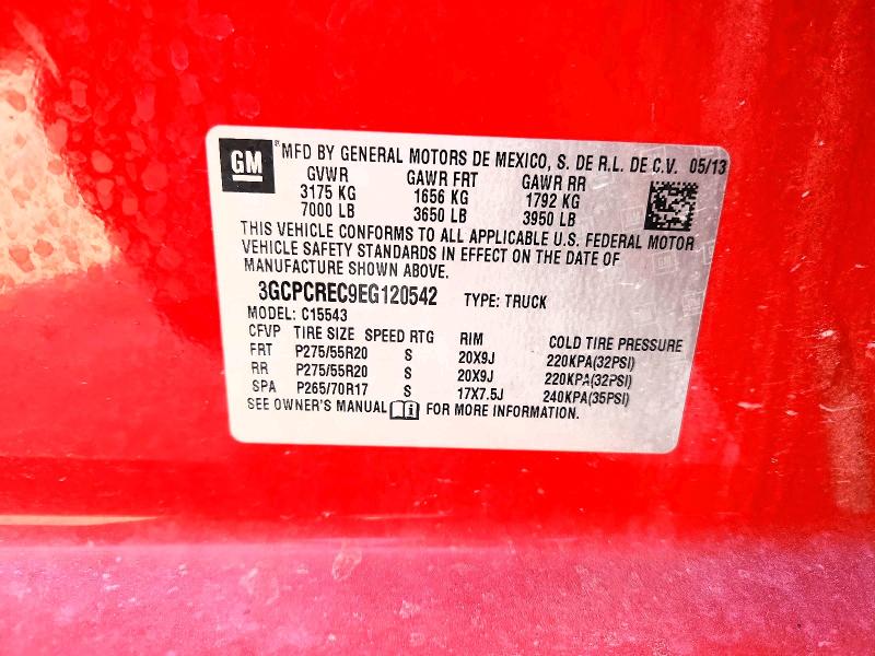 Aukcja sprzedaży 2014 Chevrolet Silverado, vin: 3GCPCREC9EG120542, numer aukcji: 68922196
