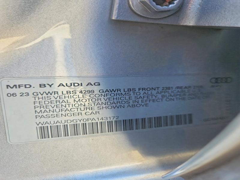 Auction sale of the 2023 Audi A3, vin: WAUAUDGY0PA143172, lot number: 67907056