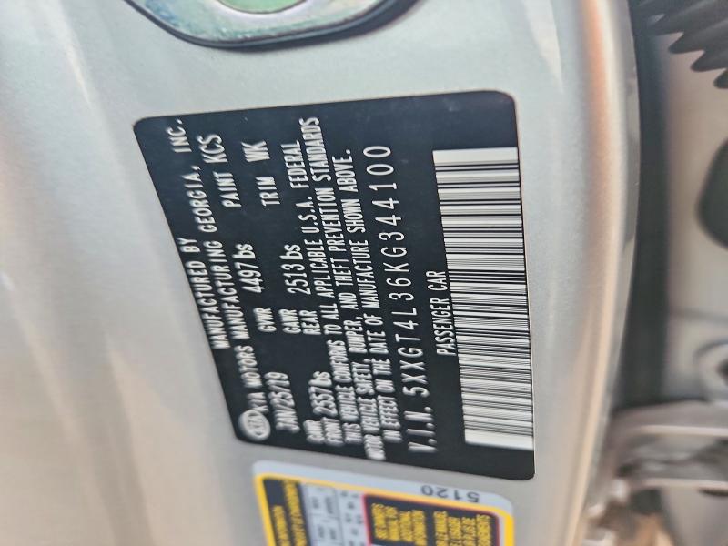 68143066 :رقم المزاد ، 5XXGT4L36KG344100 vin ، 2019 Kia Optima مزاد بيع
