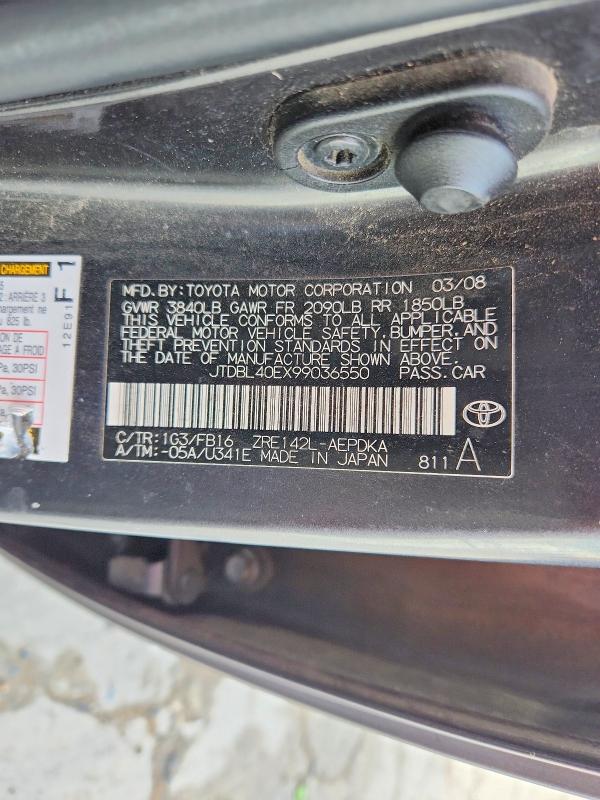 69745326 :رقم المزاد ، JTDBL40EX99036550 vin ، 2009 Toyota Corolla مزاد بيع