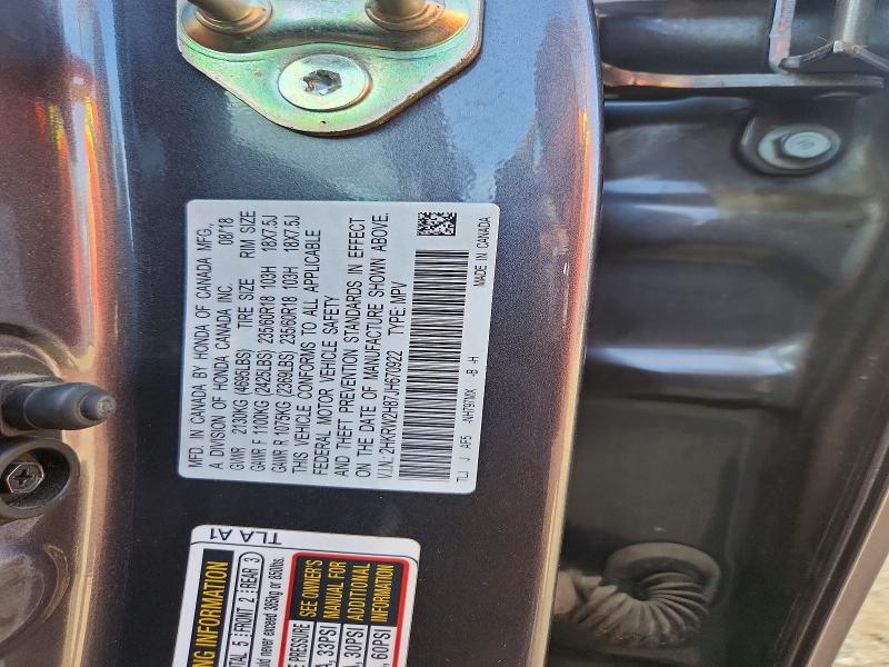 67369536 :رقم المزاد ، 2HKRW2H87JH670922 vin ، 2018 Honda Cr-v مزاد بيع