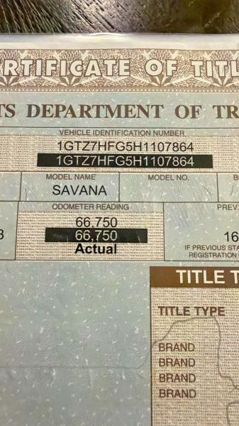 68147586 :رقم المزاد ، 1GTZ7HFG5H1107864 vin ، 2017 Gmc Savana مزاد بيع