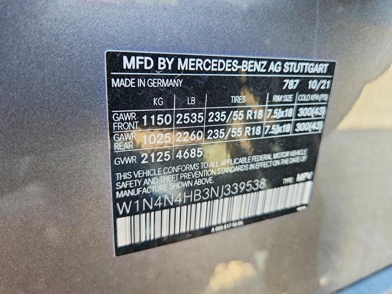 Продажа на аукционе авто 2022 Mercedes-benz Gla, vin: W1N4N4HB3NJ339538, номер лота: 69753026