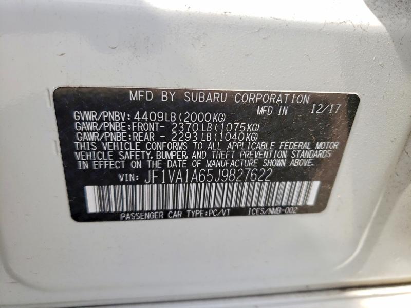 Aukcja sprzedaży 2018 Subaru Wrx, vin: JF1VA1A65J9827622, numer aukcji: 69920376