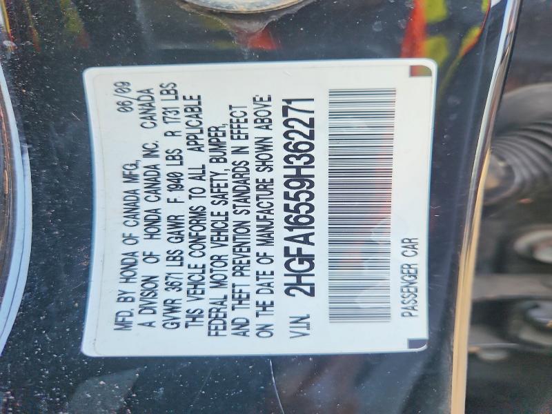 69319926 :رقم المزاد ، 2HGFA16559H362271 vin ، 2009 Honda Civic مزاد بيع