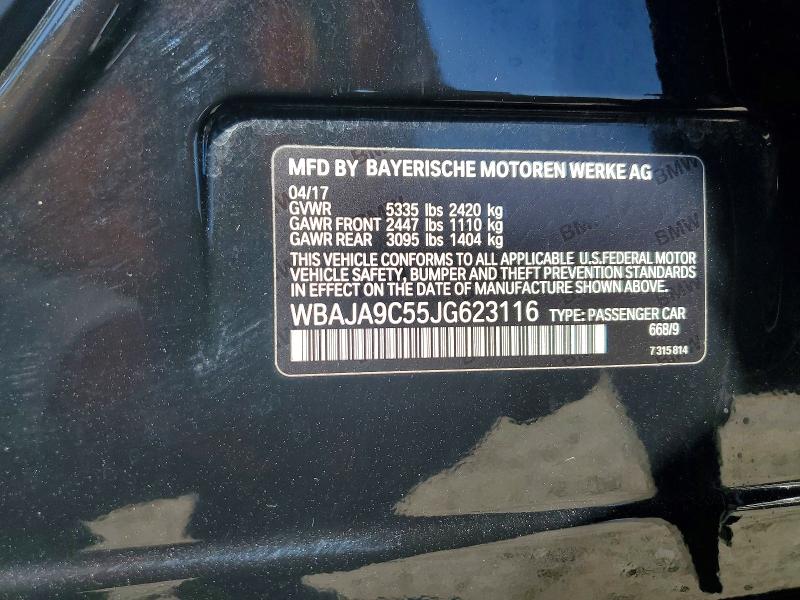 68241196 :رقم المزاد ، WBAJA9C55JG623116 vin ، 2018 Bmw 530e مزاد بيع