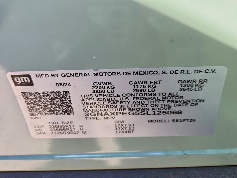 Продажа на аукционе авто 2025 Chevrolet Equinox, vin: 3GNAXPEG5SL125068, номер лота: 69205096