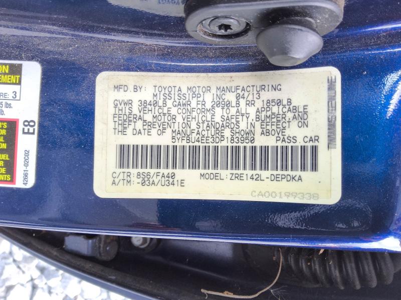 Продажа на аукционе авто 2013 Toyota Corolla, vin: 5YFBU4EE3DP183950, номер лота: 69428906