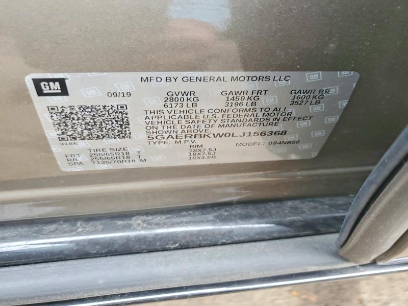 Aukcja sprzedaży 2020 Buick Enclave, vin: 5GAERBKW0LJ156368, numer aukcji: 69040836