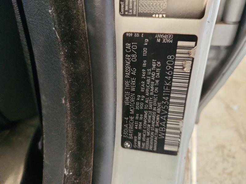 Aukcja sprzedaży 2001 Bmw 330, vin: WBAAV53411FK46908, numer aukcji: 66489046