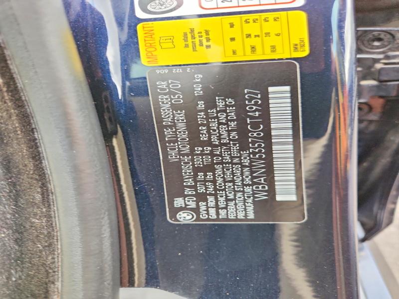 Auction sale of the 2008 Bmw 550, vin: WBANW53578CT49527, lot number: 68201716