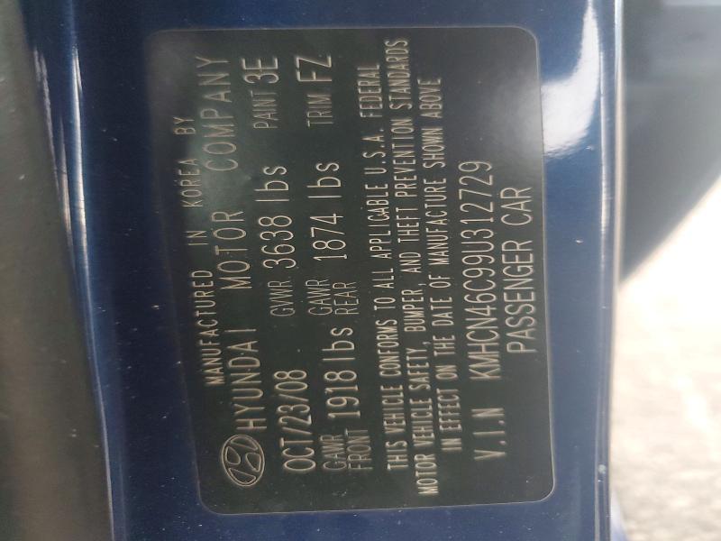 Продаж на аукціоні авто 2009 Hyundai Accent, vin: KMHCN46C99U312729, номер лоту: 68663186