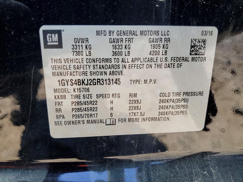 Aukcja sprzedaży 2016 Cadillac Escalade, vin: 1GYS4BKJ2GR313145, numer aukcji: 67668836