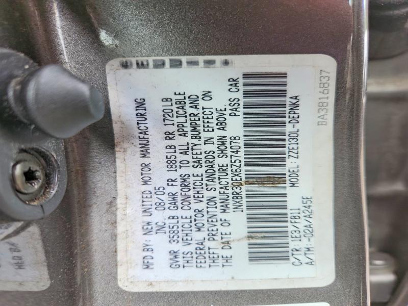 Продажа на аукционе авто 2006 Toyota Corolla, vin: 1NXBR30EX6Z574078, номер лота: 68111136