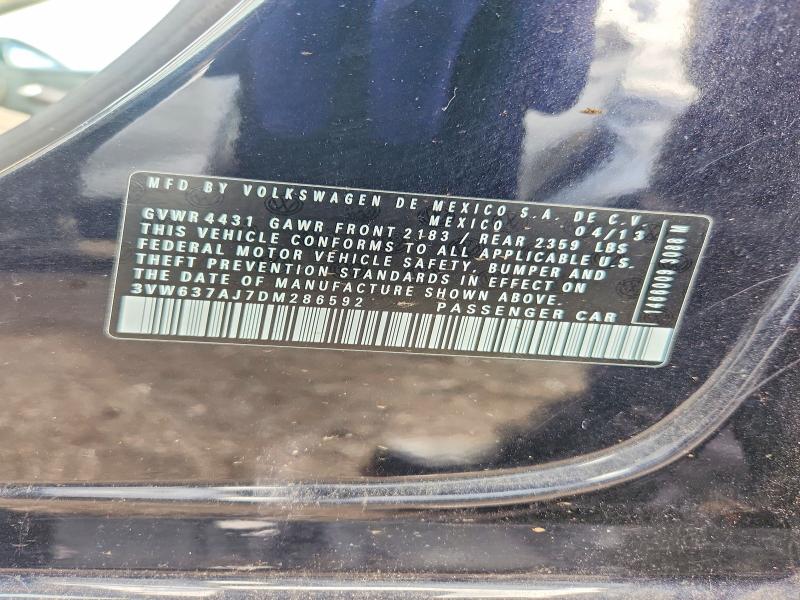 Продаж на аукціоні авто 2013 Volkswagen Jetta, vin: 3VW637AJ7DM286592, номер лоту: 68852986