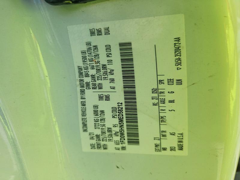 67608166 :رقم المزاد ، 1FD0W5HN5MED58212 vin ، 2021 Ford F550 مزاد بيع