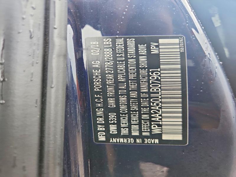 Aukcja sprzedaży 2018 Porsche Macan, vin: WP1AA2A50JLB07961, numer aukcji: 68830756
