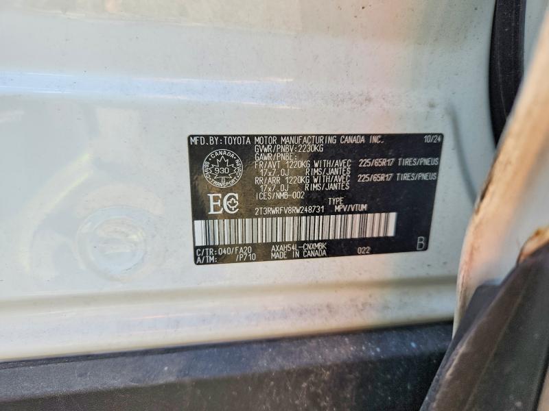 74940455 :رقم المزاد ، 2T3RWRFV8RW248731 vin ، 2024 Toyota Rav4 مزاد بيع