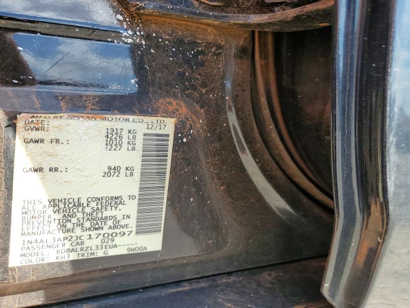 Продажа на аукционе авто 2018 Nissan Altima, vin: 1N4AL3AP2JC170097, номер лота: 68613496