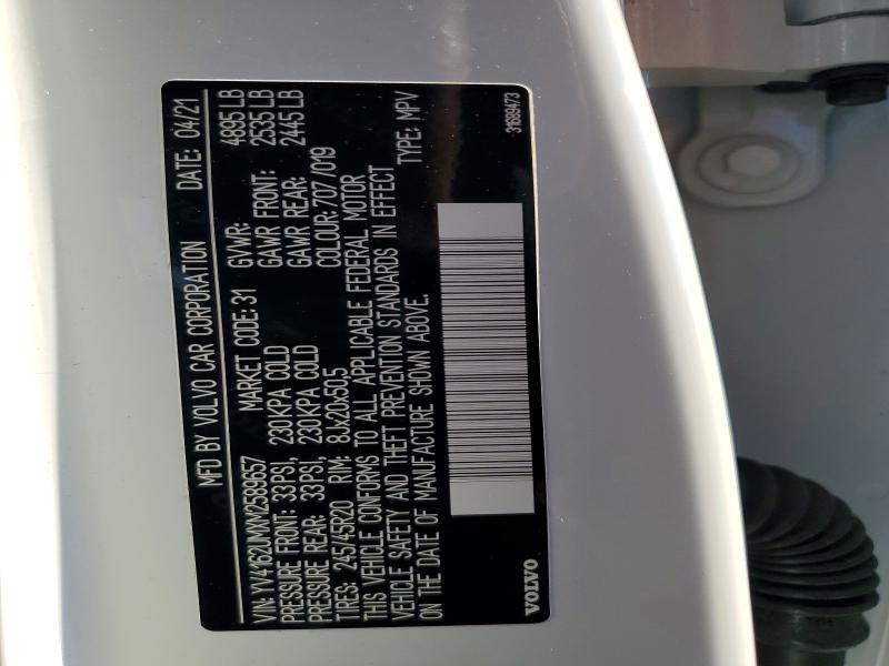 Продаж на аукціоні авто 2021 Volvo Xc40, vin: YV4162UMXM2589657, номер лоту: 67248506