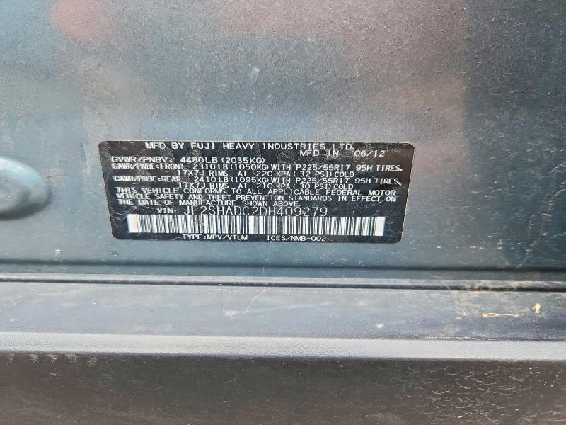 Продаж на аукціоні авто 2013 Subaru Forester, vin: JF2SHADC2DH409279, номер лоту: 68219456