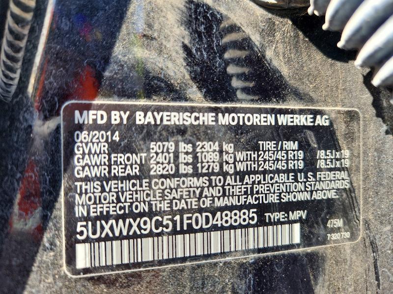 Продаж на аукціоні авто 2015 Bmw X3, vin: 5UXWX9C51F0D48885, номер лоту: 67270236