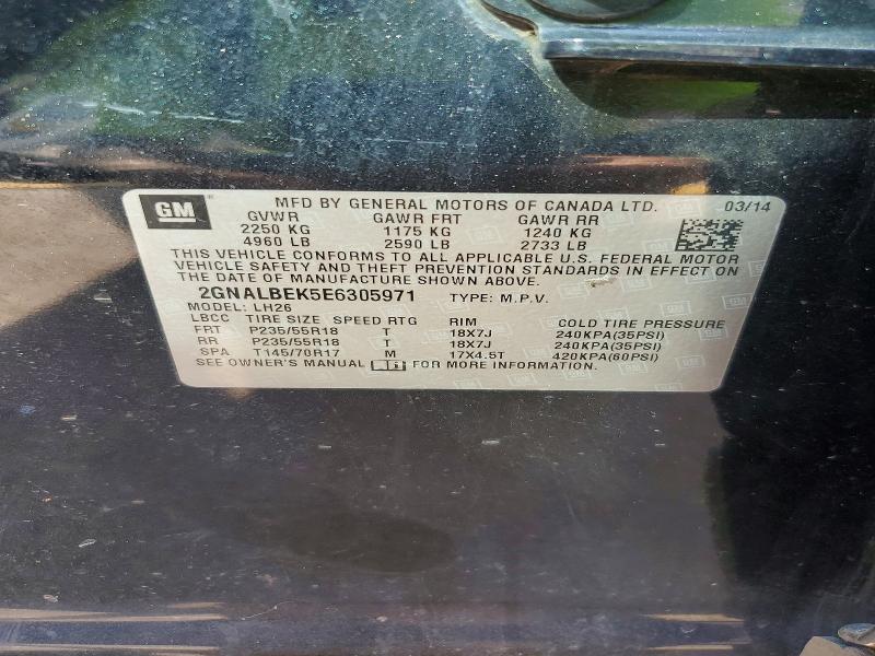69178446 :رقم المزاد ، 2GNALBEK5E6305971 vin ، 2014 Chevrolet Equinox مزاد بيع