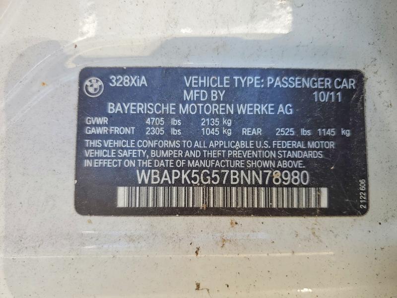 Aukcja sprzedaży 2011 Bmw 328, vin: WBAPK5G57BNN78980, numer aukcji: 66726596