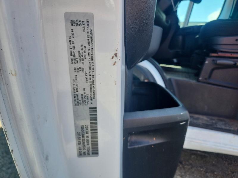 68625816 :رقم المزاد ، 3C6LRVDG1ME512636         vin ، 2021 Ram Promaster 2500 مزاد بيع