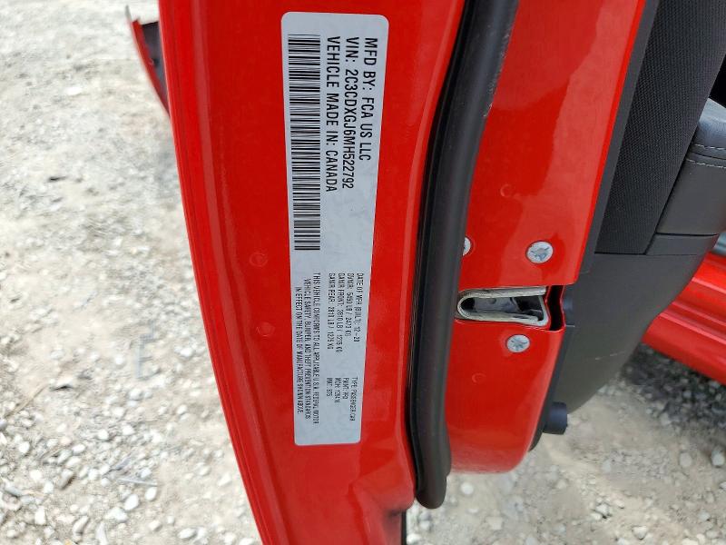 68097216 :رقم المزاد ، 2C3CDXGJ6MH522792 vin ، 2021 Dodge Charger مزاد بيع