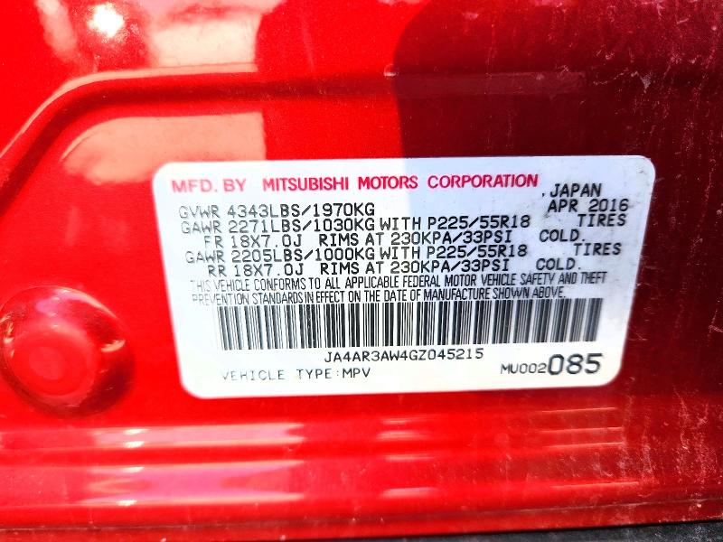 Продажа на аукционе авто 2016 Mitsubishi Outlander Sport, vin: JA4AR3AW4GZ045215, номер лота: 68676546