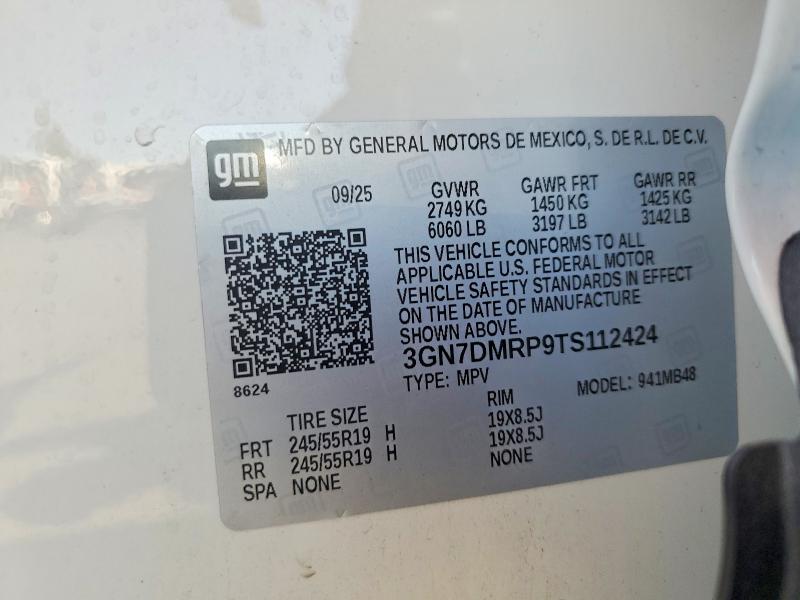 2026 Chevrolet Equinox მანქანა იყიდება აუქციონზე, vin: 3GN7DMRP9TS112424, აუქციონის ნომერი: 68369546
