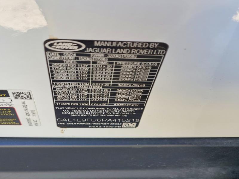 Aukcja sprzedaży 2024 Land Rover Range Rover Sport, vin: SAL1L9FU6RA415219, numer aukcji: 68824616