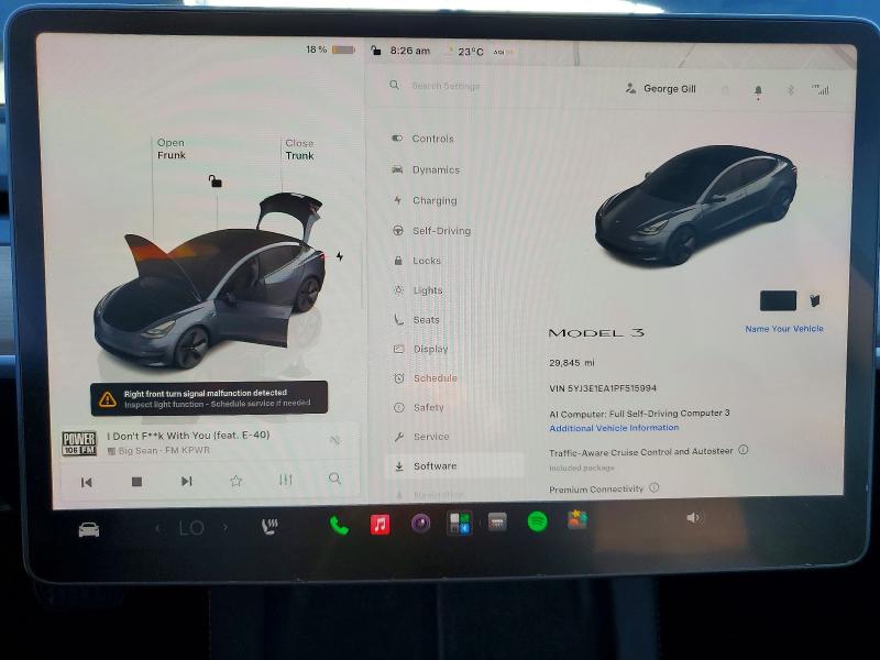 67467636 :رقم المزاد ، 5YJ3E1EA1PF515994 vin ، 2023 Tesla Model 3 مزاد بيع