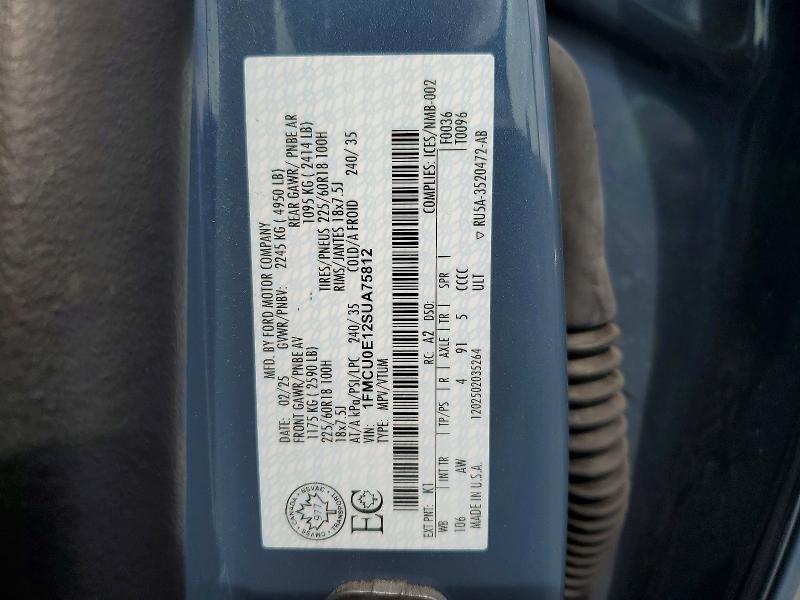 Продаж на аукціоні авто 2025 Ford Escape, vin: 1FMCU0E12SUA75812, номер лоту: 67862316