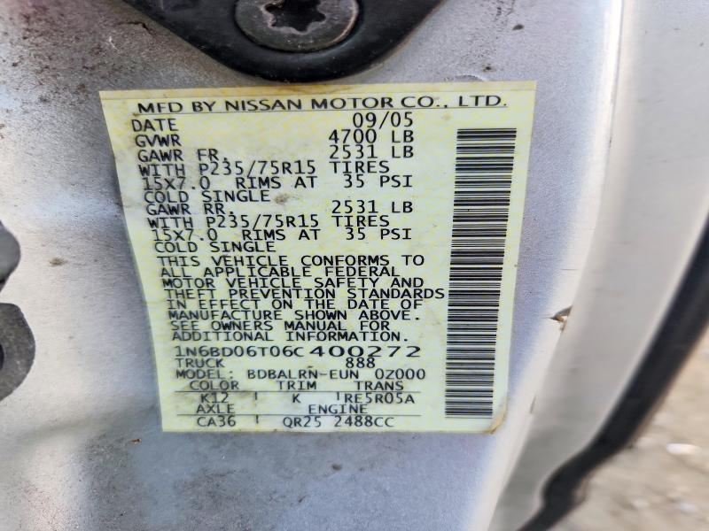 Продаж на аукціоні авто 2006 Nissan Frontier, vin: 1N6BD06T06C400272, номер лоту: 69259956